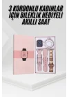 Mey İthalat® Yeni Nesil Kadın Akıllı Saat Rose Gold Android ve İos Uyumlu