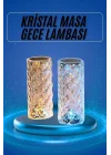 Mey İthalat® Yeni Nesil Modern Kristal Masa ve Gece Lambası Dokunmatik Renk Değiştirebilen