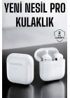 Mey İthalat® Yeni Nesil Pro Bluetooth Kulaklık Uzun Pil Ömrü Beyaz