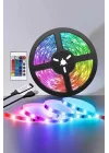 Mey İthalat® Yeni Nesil RGB Işıklı 10Metre Şerit Led Kumandalı Şarj Edilebilir
