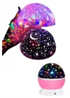 Mey İthalat® Yıldızlı Gece Lambası Mor Projeksiyon Görünümlü Masa Lambası Renk Değiştirebilen