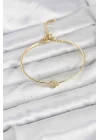 Mey İthalat® Yonca Model Gold Renk Kadın Bileklik
