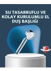 Mey İthalat® Yüksek Basınçlı 3 Fonksiyonlu Duş Başlığı