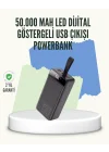 Mey İthalat® Yüksek Kapasiteli 50.000 mAh Powerbank – Type-C, Lightning ve Micro USB Uyumlu, Çoklu Cihaz Şarj Özellikli