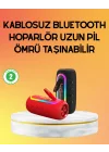 Mey İthalat® Yüksek Ses Kaliteli Kablosuz Hoparlör LED Işıklı