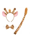 Mey İthalat® Zürafa Kosümü Aksesuar Seti 3 lü - Taç Papyon Kuyruk