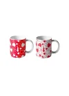 Bialetti - Kalp Desenli 2Li Kupa Seti
