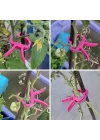 Bitki Bağlama Destek Mandalı 10 Adet Orta Boy (Pembe)