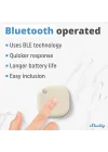 Blu Button Tough Ivory – Smart Scene Bluetooth tuşu, ev otomasyonu, IP54 sertifikalı, uzun menzil (10 – 30 m), çoklu tıklama etkinleştirme, ağ geçidi gerekli, BTHome protokolü
