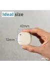 Blu Button Tough Ivory – Smart Scene Bluetooth tuşu, ev otomasyonu, IP54 sertifikalı, uzun menzil (10 – 30 m), çoklu tıklama etkinleştirme, ağ geçidi gerekli, BTHome protokolü