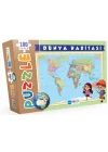 Blue Focus Dünya Haritası - Puzzle 100 Parça