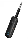 Bluetooth 5.0 Verici 3.5mm Jack ve Dahili Mic Araç Mikrofon Bluetooth Adaptörü ile 2si 1 Arada Alıcı Siyah