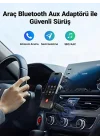 Bluetooth 5.0 Verici 3.5mm Jack ve Dahili Mic Araç Mikrofon Bluetooth Adaptörü ile 2si 1 Arada Alıcı Siyah