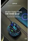 Bluetooth FM Transmitter Araç Kiti, Hızlı Şarj, USB, Type-C, HD Mikrofon, 9914
