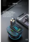 Bluetooth FM Transmitter Araç Kiti, Hızlı Şarj, USB, Type-C, HD Mikrofon, 9914