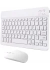 Bluetooth Ios Ipad Android Windows Uyumlu Klavye Mouse Seti - Sessiz - Şarjlı - Combo - Ultra İnce - Türkçe - Kablosuz Beyaz