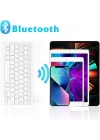 Bluetooth Ios Ipad Android Windows Uyumlu Klavye Mouse Seti - Sessiz - Şarjlı - Combo - Ultra İnce - Türkçe - Kablosuz Beyaz