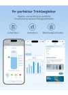 Boost Yalıtımlı Paslanmaz Çelik Akıllı Su Şişesi, 32 oz Bluetooth Akıllı İzleyici ve İçki Hatırlatma (Mavi)