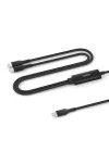 BoostCharge Pro 2’si 1 Arada 140 W USB-C - USB-C Şarj Kablosu, Örgülü Çift Şarj Kablosu, Akıllı Güç Paylaşımı ile Hızlı Şarj, MacBook, iPhone, iPad, Samsung, Pixel ve Daha Fazlası İçin, Siyah