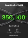 BoostCharge Pro 2’si 1 Arada 140 W USB-C - USB-C Şarj Kablosu, Örgülü Çift Şarj Kablosu, Akıllı Güç Paylaşımı ile Hızlı Şarj, MacBook, iPhone, iPad, Samsung, Pixel ve Daha Fazlası İçin, Siyah