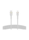 BoostCharge Pro Flex örgülü USB-C/Lightning kablosu, 1 m, MFI sertifikalı, 20 W, hızlı şarj için, PD Power Delivery ile, iPhone 14/14 Plus, 13, 12, Pro, Max, mini gibi cihazlar için, beyaz