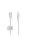 BoostCharge Pro Flex örgülü USB-C/Lightning kablosu, 1 m, MFI sertifikalı, 20 W, hızlı şarj için, PD Power Delivery ile, iPhone 14/14 Plus, 13, 12, Pro, Max, mini gibi cihazlar için, beyaz