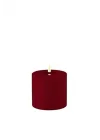 Bordo Rengi Led Dış Mekan Mum 10X10 Cm - De Rf-Ul-0042