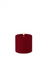 Bordo Rengi Led Dış Mekan Mum 10X10 Cm - De Rf-Ul-0042
