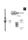 BOSCH T3915SC darbeli matkap ucu, ince duvarlı, 6,4 cm (2 9/16 inç), Sds-Plus Speedcore