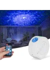 Bring Starry Şarjlı Bluetooth Led Işıklı Müzik Çalar Su Dalgası Gökyüzü Lazerli Projektör