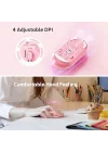 BTM005 | Saydam Ofis Mouse | 2.4G Kablosuz + Çift Bluetooth | Sessiz Tıklama | 2400 DPI (Pembe)