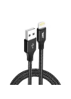 Buff BL71 USB to Lightning 2.4A 1.2M Örgülü Data ve Şarj Kablosu (Siyah)