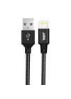 Buff BL71 USB to Lightning 2.4A 1.2M Örgülü Data ve Şarj Kablosu (Siyah)