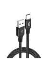 BUFF BL71 USB to Type-C 2.4A 1.2M Örgülü Data ve Şarj Kablosu (Siyah)