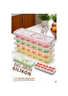 Mey İthalat® Buz Kalıbı - Bas-Bırak Kapaklı Silikon Buz Kalıbı 4 lü SET 721815
