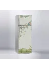 Buzdolabı Sticker Kaplama Dolap Kaplama Etiketi 3D Ağaç Kuşlar