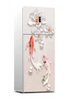 Buzdolabı Sticker Kaplama Dolap Kaplama Etiketi 3d Balık Çiçek Zemin