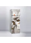 Buzdolabı Sticker Kaplama Dolap Kaplama Etiketi 3D Beyaz Çiçek