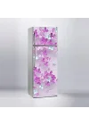 Buzdolabı Sticker Kaplama Dolap Kaplama Etiketi 3D Mor Ağaç