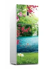 Buzdolabı Sticker Kaplama Dolap Kaplama Etiketi Şelale Çiçek