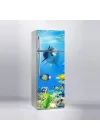 Buzdolabı Sticker Kaplama Dolap Kaplama Etiketi Yunus Balığı