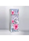 Buzdolabı Sticker Kaplama Dolap Kaplama Etiketi Yuvarlak Çiçek