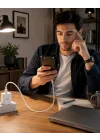 BX-IP01UC Type-C to Lightning 3A Hızlı Şarj ve Data Transfer Kablosu Beyaz 1 Metre
