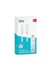 BX-IP02UC Type-C to Lightning Data ve Şarj Kablosu Beyaz 1.20 Metre