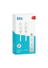 BX-UC02C 60W Type-C to Type-C Hızlı Şarj ve Data Kablosu 1.2 Metre Beyaz