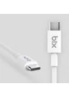 BX-UC02C 60W Type-C to Type-C Hızlı Şarj ve Data Kablosu 1.2 Metre Beyaz