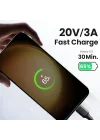 BX-UC02C 60W Type-C to Type-C Hızlı Şarj ve Data Kablosu 1.2 Metre Siyah