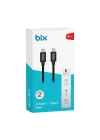 BX-UC02C 60W Type-C to Type-C Hızlı Şarj ve Data Kablosu 1.2 Metre Siyah
