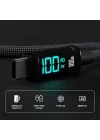 BX09CC Type-C to Type-C 100W 480Mbps E-Marker Çipli LED Dijital Ekranlı Şarj ve Data Kablosu 1 Metre (Siyah)