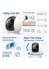 C202, 1080P Full HD, Hareket Tespit ve Takibi, 360°, 9m Gece Görüşü, Çift Yönlü Ses, Alarm, Bulut/Yerel Depolama, Bebek Ağlaması Tespiti, İç Mekan Ethernet/Wi-Fi Güvenlik Kamerası